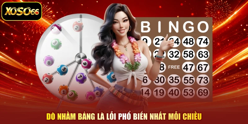 Dò nhầm bảng là lỗi phổ biến nhất mỗi chiều